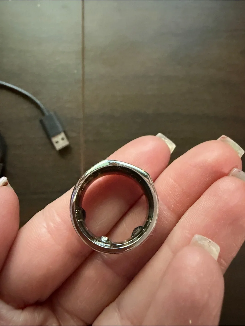 Oura Ring Gen 3 Heritage Silver Size 8 Smart Ring Sleep Fitness Tracker EUC